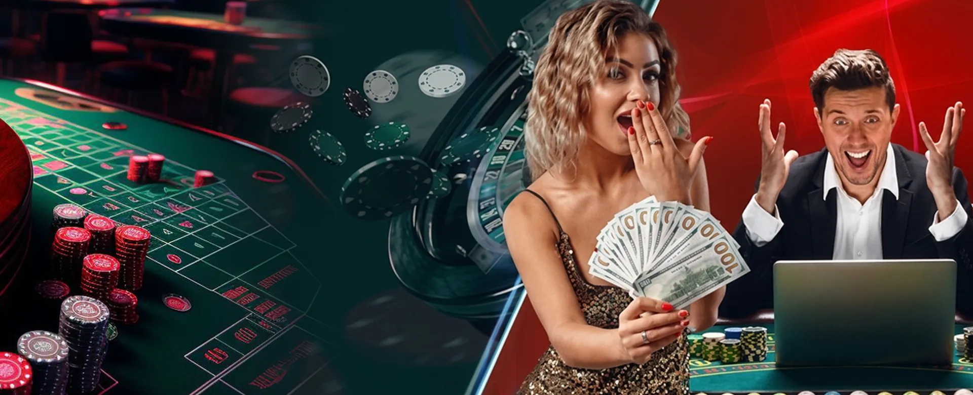 Dynamic hero image for OKBET registration, showing online betting and casino games with a golden theme